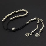 ALBATROSART Design -Greek KOMBOLOI Series -1- Worry Beads - Prayer Beads - Tesbih-Tasbih-Tasbeeh-Misbaha-Sibha-Rosary (Antique Silver Plated Beads -8mm, 21 Beads)