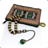Relaxing Stress Relief Big Beads Prayer Beads, Worry Beads, EFE Tesbih, Maskot Tesbih, Tasbih, Rosary (11 mm-17 Green/Cream  Resin Beads)