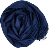 Islamic Hijab Plain Pashmina Shawl - Navy Blue - Special Product Made in Turkey (FREE GIFT)