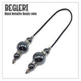Greek KOMBOLOI  BEGLERI Worry Beads Anxiety Beads Rosary Relaxation Stress Relief -HEMATITE  STONE BEADS -