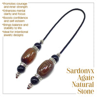 Greek KOMBOLOI  BEGLERI Worry Beads Anxiety Beads Rosary Relaxation Stress Relief -SARDONYX AGATE  STONE BEADS -