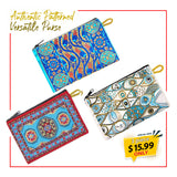 Authentic Patterned Versatile Purse, Cell Phone Bag, Woven Zipper Pouch, Keyring Pouch, Coin Wallet, Hip Purse, Women Makeup Wallet -M1-