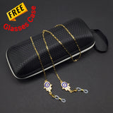 RHINESTONE HAMSA Beaded Eyeglass Chain Eyewear Retainer Eyeglass Strap Holder Eyeglass Necklace Women Eyeglass Chain -FREE Eyeglass Case