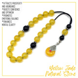 Greek KOMBOLOI Worry Beads Anxiety Beads Rosary Relaxation Stress Relief -YELLOW JADE STONE BEADS -10mm Diameter-