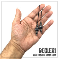 Greek KOMBOLOI  BEGLERI Worry Beads Anxiety Beads Rosary Relaxation Stress Relief -HEMATITE  STONE BEADS -