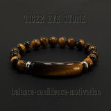 Elegant   Tiger Eye Natural Stone Bracelet (8mm beads)