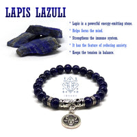 TAURUS ZODIAC Healing Gemstone Bracelets According to Zodiac Series -8 mm Lapis Lazuli Beads- Astrology Healing Stress Relief Bracelets