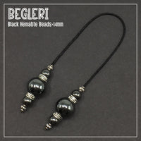 Greek KOMBOLOI  BEGLERI Worry Beads Anxiety Beads Rosary Relaxation Stress Relief -HEMATITE  STONE BEADS -