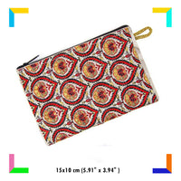 Authentic Patterned Versatile Purse, Cell Phone Bag, Woven Zipper Pouch, Keyring Pouch, Coin Wallet, Hip Purse, Women Makeup Wallet -M1-