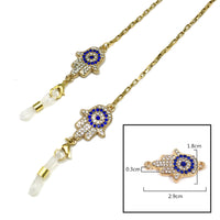 RHINESTONE HAMSA Beaded Eyeglass Chain Eyewear Retainer Eyeglass Strap Holder Eyeglass Necklace Women Eyeglass Chain -FREE Eyeglass Case