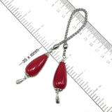 Greek KOMBOLOI  BEGLERI Worry Beads Anxiety Beads Rosary Relaxation Stress Relief -RED RESIN DROP BEADS - 35X16MM