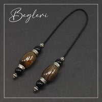 Greek KOMBOLOI  BEGLERI Worry Beads Anxiety Beads Rosary Relaxation Stress Relief -SARDONYX AGATE  STONE BEADS -