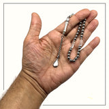 Stainless Steel Prayer Beads, Worry Beads, Tesbih, Tasbih, Tasbeeh, Misbaha, Masbaha, Subha, Sebha, Rosary -6mm 33 Small Beads-
