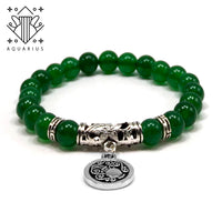 AQUARIUS ZODIAC Healing Gemstone Bracelets According to Zodiac Series -8 mm Green Jade Beads- Astrology Healing Stress Relief Bracelets