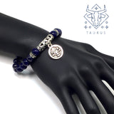 TAURUS ZODIAC Healing Gemstone Bracelets According to Zodiac Series -8 mm Lapis Lazuli Beads- Astrology Healing Stress Relief Bracelets