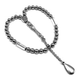 Stainless Steel Prayer Beads, Worry Beads, Tesbih, Tasbih, Tasbeeh, Misbaha, Masbaha, Subha, Sebha, Rosary -6mm 33 Small Beads-