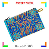 Authentic Patterned Versatile Purse, Cell Phone Bag, Woven Zipper Pouch, Keyring Pouch, Coin Wallet, Hip Purse, Women Makeup Wallet -M1-