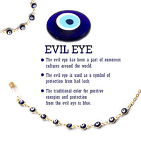 EVIL EYE - Gold Metal  Eyeglass Chain Eyewear Retainer Eyeglass Strap Holder Eyeglass Necklace Women Eyeglass Chain -FREE Eyeglass Case