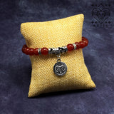 ARIES ZODIAC Healing Gemstone Bracelets According to Zodiac Series -8 mm Red Agate Stone Beads- Astrology Healing Stress Relief Bracelets