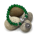 AQUARIUS ZODIAC Healing Gemstone Bracelets According to Zodiac Series -8 mm Green Jade Beads- Astrology Healing Stress Relief Bracelets