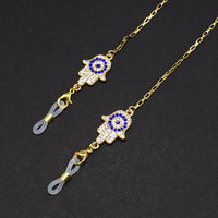 RHINESTONE HAMSA Beaded Eyeglass Chain Eyewear Retainer Eyeglass Strap Holder Eyeglass Necklace Women Eyeglass Chain -FREE Eyeglass Case