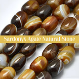 Greek KOMBOLOI  BEGLERI Worry Beads Anxiety Beads Rosary Relaxation Stress Relief -SARDONYX AGATE  STONE BEADS -