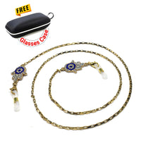 RHINESTONE HAMSA Beaded Eyeglass Chain Eyewear Retainer Eyeglass Strap Holder Eyeglass Necklace Women Eyeglass Chain -FREE Eyeglass Case