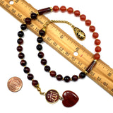 -Swing Beads Collection- Prayer Beads Tesbih Tasbih Tasbeeh Misbaha Masbaha Subha Sebha Sibha Rosary (Model 7 -RED Agate Stone -8 mm 33 Diameter Beads)