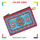 Authentic Patterned Versatile Purse, Cell Phone Bag, Woven Zipper Pouch, Keyring Pouch, Coin Wallet, Hip Purse, Women Makeup Wallet -M1-