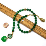 ALBATROSART -Swing Beads Collection- Prayer Beads Tesbih Tasbih Tasbeeh Misbaha Masbaha Subha Sebha Sibha Rosary (Model 6 -Green Agate Stone -8 mm Diameter Beads)