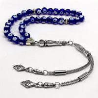 Evil Eye  Tesbih Prayer Beads Tasbih Tasbeeh Misbaha Subha Sibha Rosary (Evil Eye Lampwork -8 mm 33- Beads)