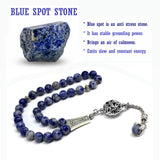FANTASTIC EAGLE CLAW SERIES Blue Spot Stone Prayer Beads-Tesbih-Tasbih (8 mm-33 beads)