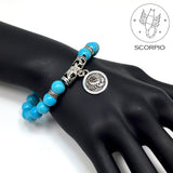 SCORPIO ZODIAC Healing Gemstone Bracelets According to Zodiac Series -8 mm Turquoise Stone Beads- Astrology Healing Stress Relief Bracelets