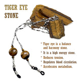 Tiger Eye & Bracelet Eyeglass Chains Elegant Eyewear Retainer Beaded Eyeglass Strap Holder Natural Stone Beaded Eyewear Retainer