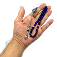 -PRESTIGE SERIES- Lapis Lazuli Stone Prayer Beads-Tesbih-Tasbih-Tasbeeh-Misbaha (8 mm 33 beads)