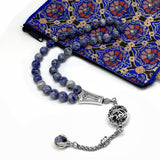 FANTASTIC EAGLE CLAW SERIES Blue Spot Stone Prayer Beads-Tesbih-Tasbih (8 mm-33 beads)