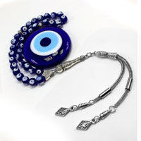 Evil Eye  Tesbih Prayer Beads Tasbih Tasbeeh Misbaha Subha Sibha Rosary (Evil Eye Lampwork -8 mm 33- Beads)