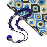 Greek KOMBOLOI Worry Beads Anxiety Beads Rosary Relaxation Stress Relief -LAPIS LAZULI STONE BEADS -10mm Diameter-