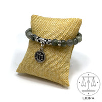 LIBRA ZODIAC Healing Gemstone Bracelets According to Zodiac Series -8 mm Labradorite Stone Beads- Astrology Healing Stress Relief Bracelets