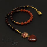 -Swing Beads Collection- Prayer Beads Tesbih Tasbih Tasbeeh Misbaha Masbaha Subha Sebha Sibha Rosary (Model 7 -RED Agate Stone -8 mm 33 Diameter Beads)