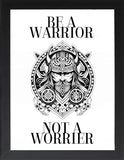 Framed Motivational Posters, Motivational Wall Art, Mental-Love-Health Quotes, Positive Quotes, Motivational, Entrepreneur (BE A WARRIOR NOT A WORRIER, 7" L x 5" W, Framed)