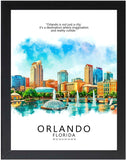 Framed Cityscape Poster, Modern City Prints, US Cities Skyline Wall Art, Travel Photography Decor, Beautiful Urban Posters for Home Deco (CHICAGO ILLINOIS, 7" L x 5" W, Framed)