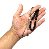 Gentle Men Collection- Synthetic Black Onyx Stone Prayer Beads Worry Beads Tesbih Tasbih Tasbeeh Misbaha Masbaha Subha Sebha Rosary (8 mm 33 Beads)