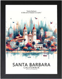 Framed Cityscape Poster, Modern City Prints, US Cities Skyline Wall Art, Travel Photography Decor, Beautiful Urban Posters for Home Deco (CHICAGO ILLINOIS, 7" L x 5" W, Framed)