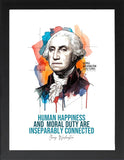 Framed US Presidents Posters, America’s Leaders, US President Quotes, Patriotic Historical Prints, Motivational Home Office Decor & Educational Artwork (Abraham Lincoln, 7L x5 W, Framed)