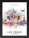 Framed Cityscape Poster, Modern City Prints, US Cities Skyline Wall Art, Travel Photography Decor, Beautiful Urban Posters for Home Deco (CHICAGO ILLINOIS, 7" L x 5" W, Framed)