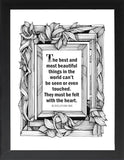 Framed Wisdom Posters - Positive Quotes Wall Art for Mental Health & Therapy - Home Office Decor Self Love Prints (AMORE, 7" L x 5" W, Framed)