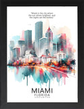 Framed Cityscape Poster, Modern City Prints, US Cities Skyline Wall Art, Travel Photography Decor, Beautiful Urban Posters for Home Deco (CHICAGO ILLINOIS, 7" L x 5" W, Framed)