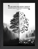 Framed Wisdom Posters - Positive Quotes Wall Art for Mental Health & Therapy - Home Office Decor Self Love Prints (AMORE, 7" L x 5" W, Framed)