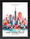 Framed Cityscape Poster, Modern City Prints, US Cities Skyline Wall Art, Travel Photography Decor, Beautiful Urban Posters for Home Deco (CHICAGO ILLINOIS, 7" L x 5" W, Framed)